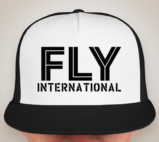 Fly International Trucker Snap Back in Black / White